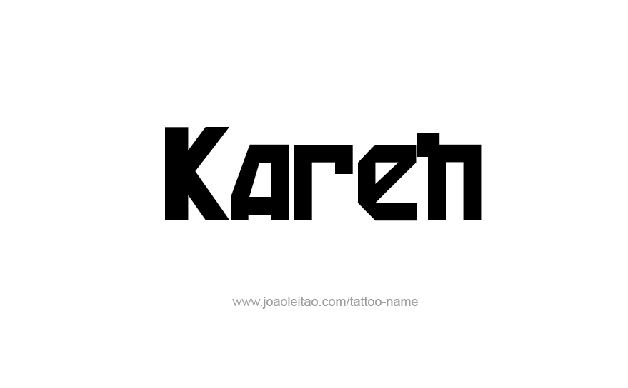 Tattoo Design Name Karen   