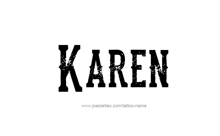 Tattoo Design Name Karen   