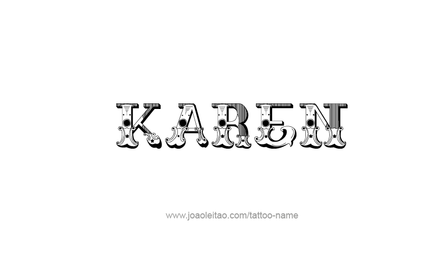 Karen Name Tattoo Designs.