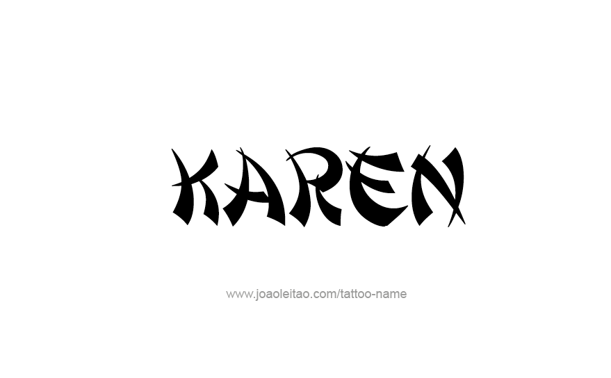 Tattoo Design Name Karen   