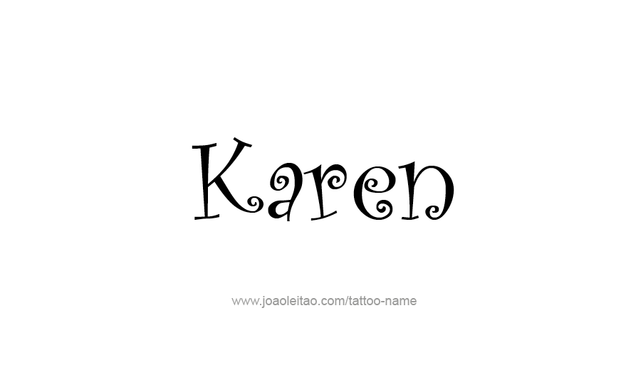 Tattoo Design Name Karen   