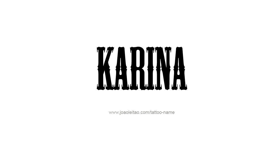 Tattoo Design Name Karina   