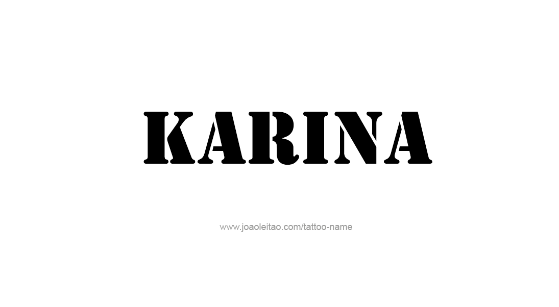 Tattoo Design Name Karina   