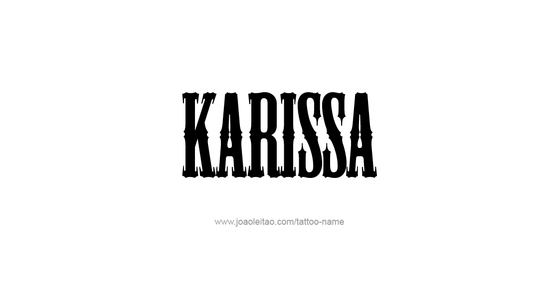 Tattoo Design Name Karissa   