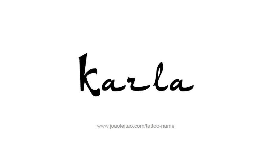 Tattoo Design Name Karla   