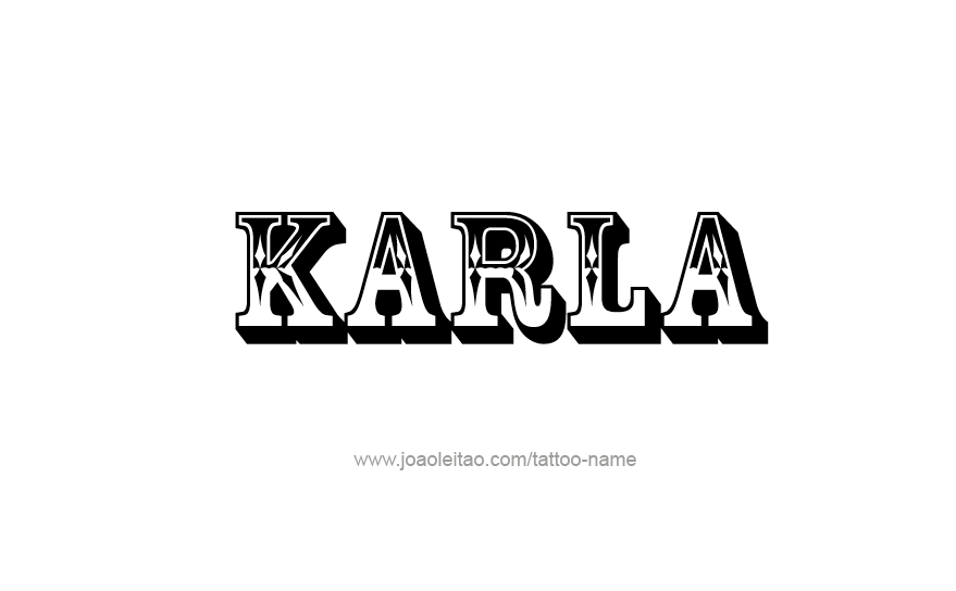 Tattoo Design Name Karla   