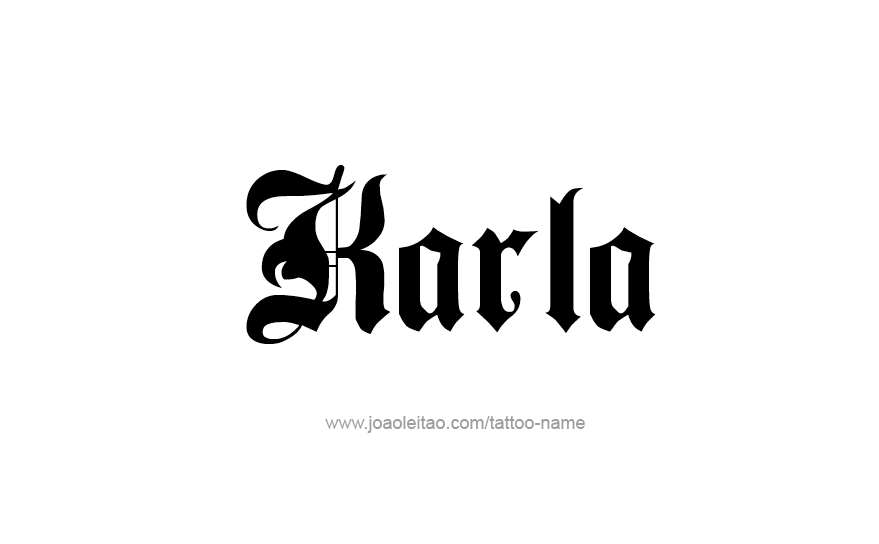 Tattoo Design Name Karla   