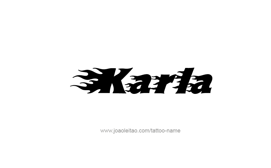 Tattoo Design Name Karla   