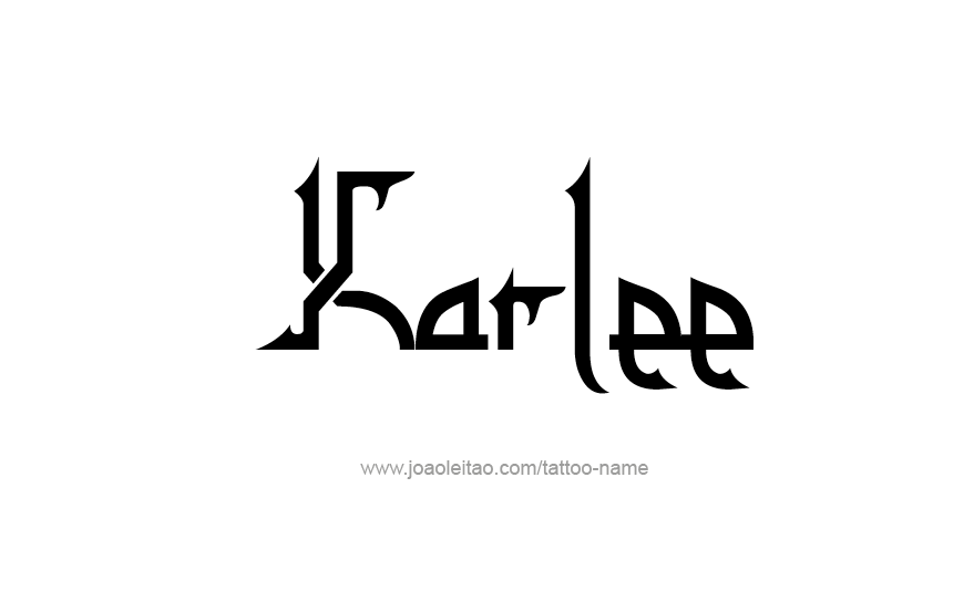 Tattoo Design Name Karlee   