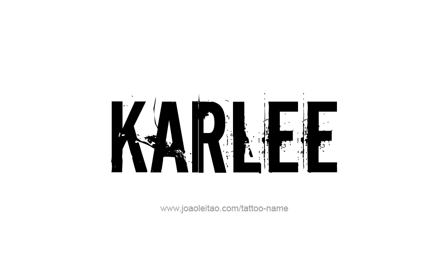 Tattoo Design Name Karlee   