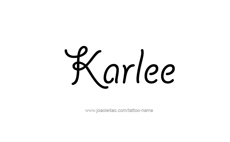 Tattoo Design Name Karlee   