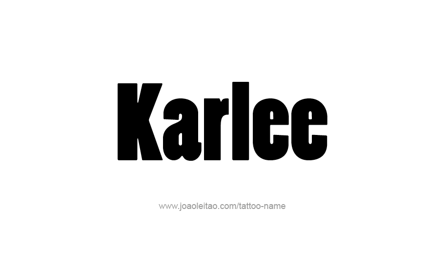 Tattoo Design Name Karlee   