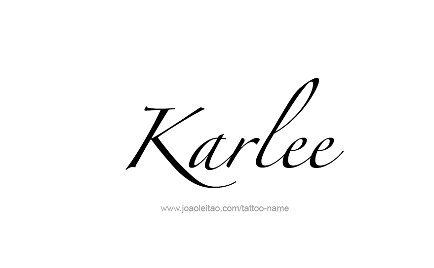 Tattoo Design Name Karlee   