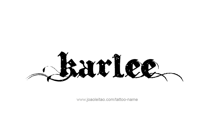 Tattoo Design Name Karlee   