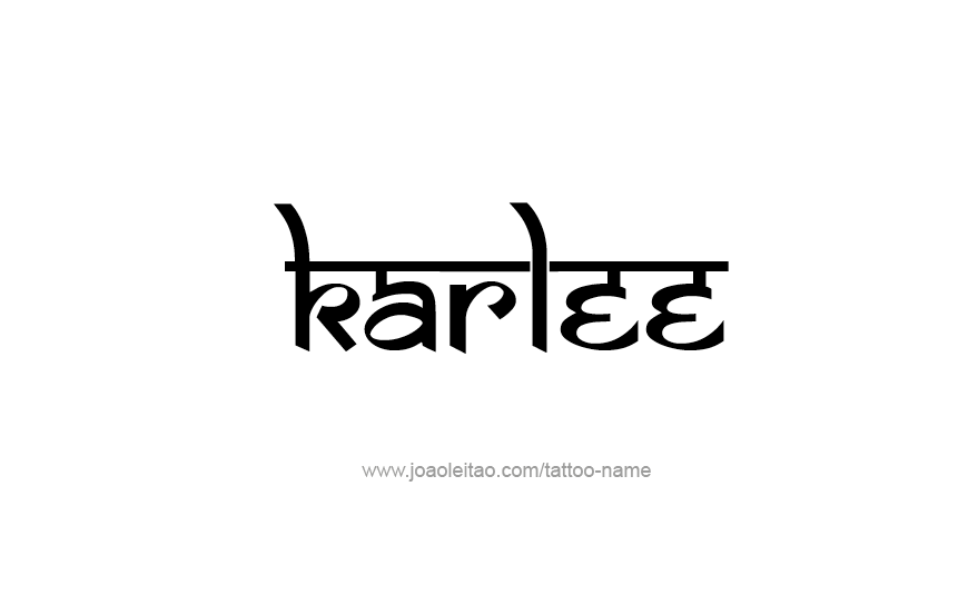 Tattoo Design Name Karlee   