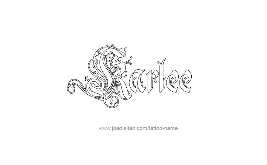 Tattoo Design Name Karlee   