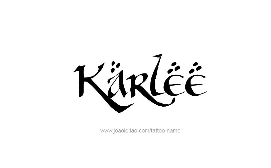 Tattoo Design Name Karlee   