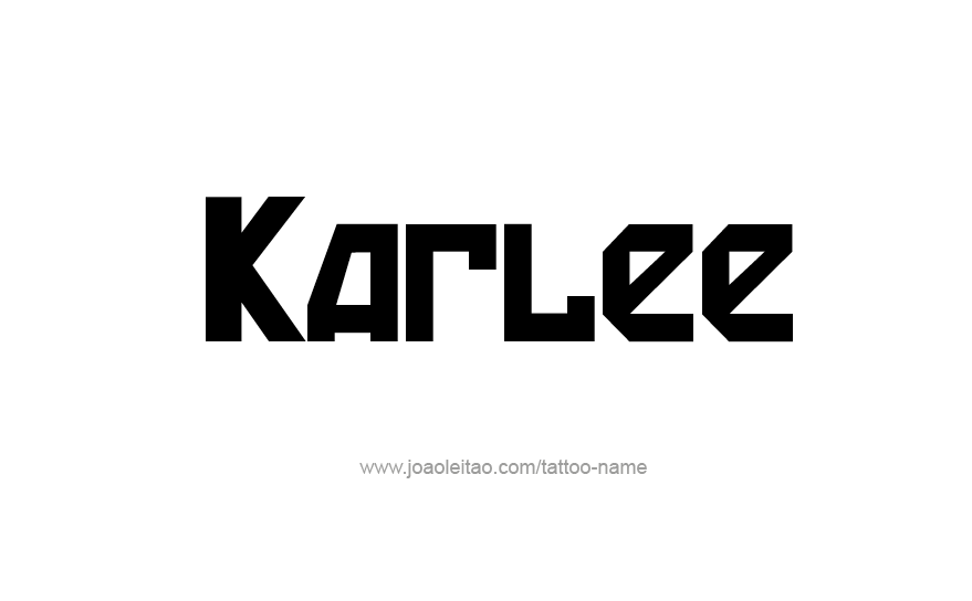 Tattoo Design Name Karlee   