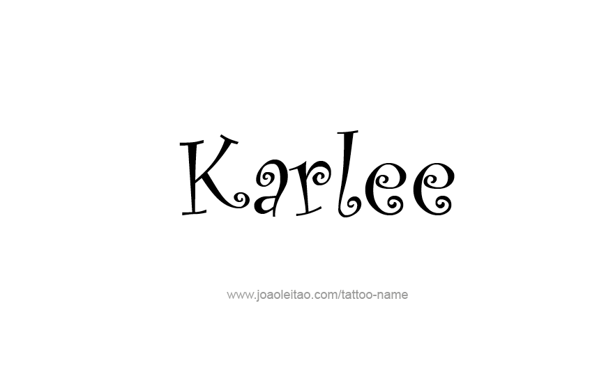 Tattoo Design Name Karlee   