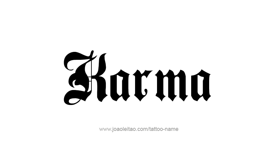 Tattoo Design Name Karma   