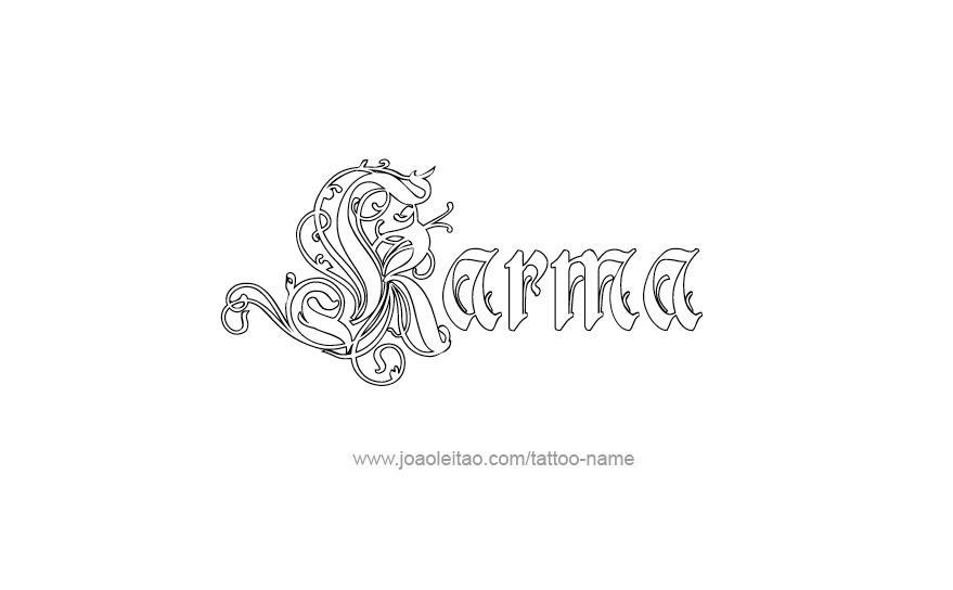 Tattoo Design Name Karma   