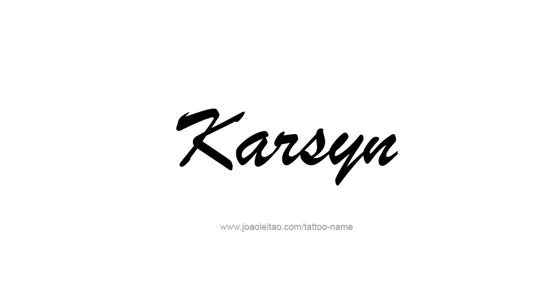 Tattoo Design Name Karsyn   