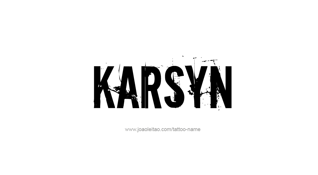 Tattoo Design Name Karsyn   