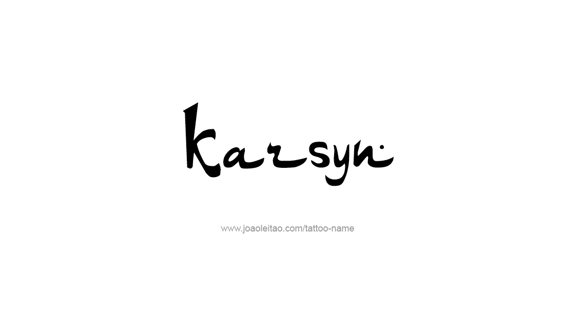 Tattoo Design Name Karsyn   