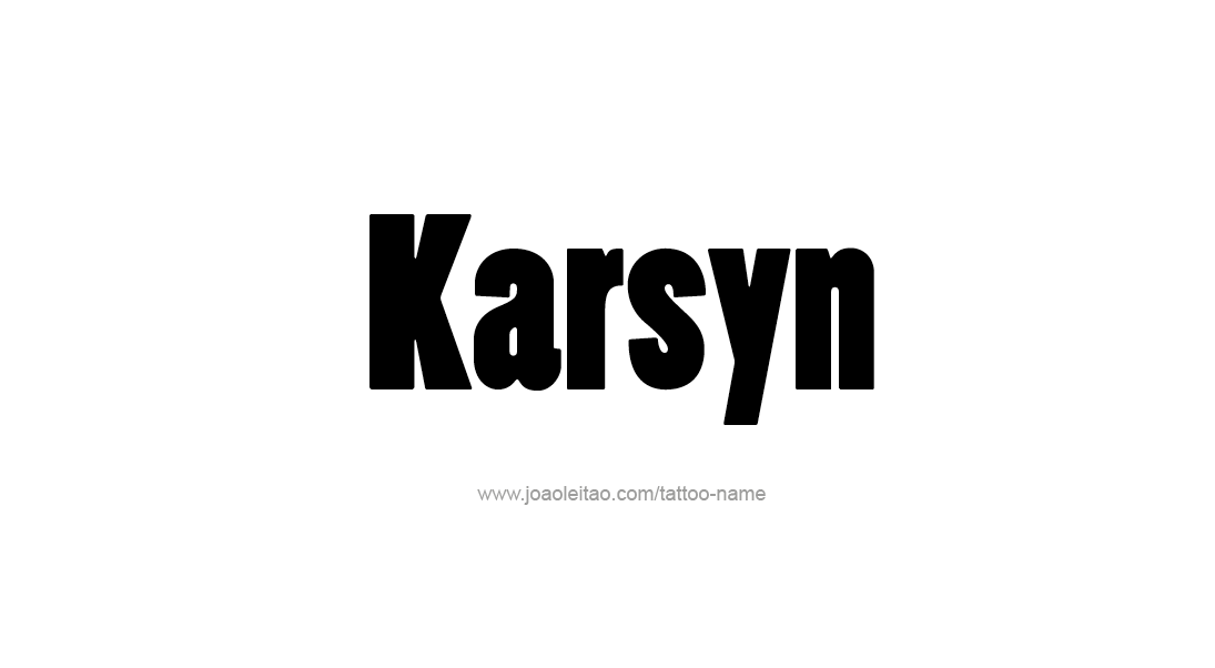 Tattoo Design Name Karsyn   