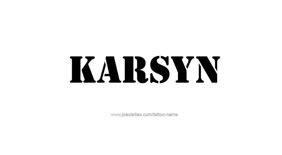 Tattoo Design Name Karsyn   