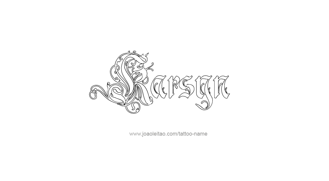 Tattoo Design Name Karsyn   