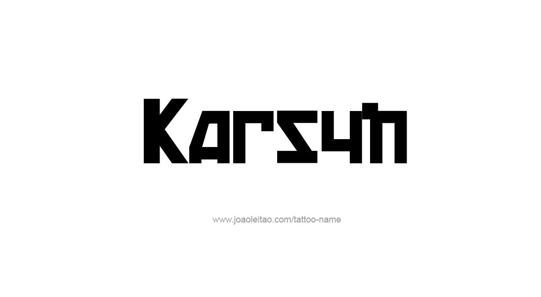 Tattoo Design Name Karsyn   