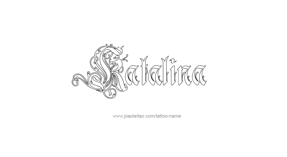 Tattoo Design Name Katalina   