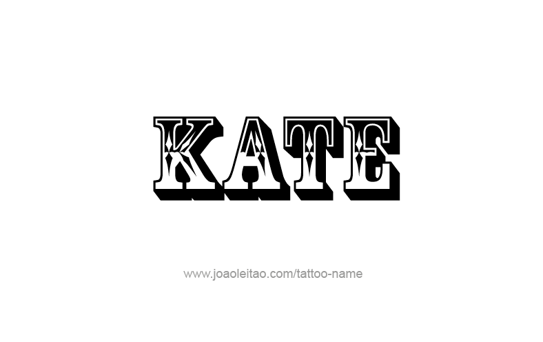 Tattoo Design Name Kate   