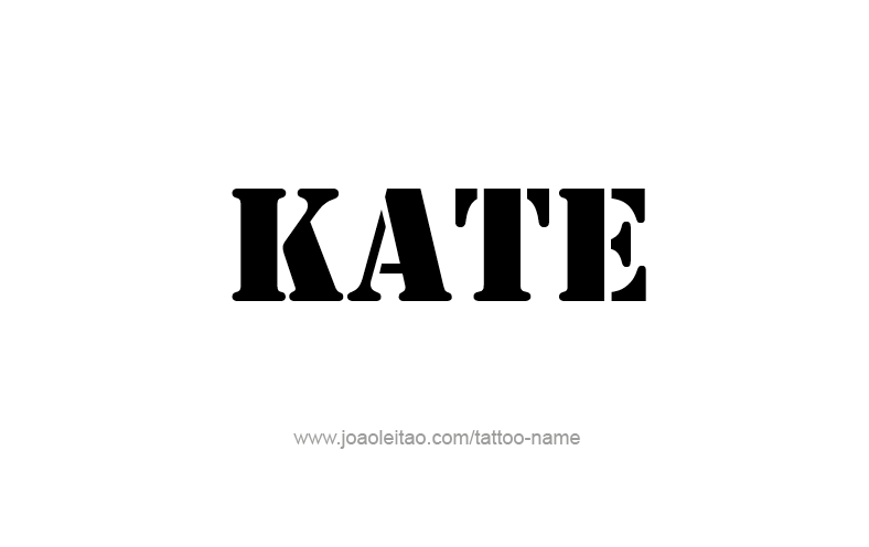 Tattoo Design Name Kate   