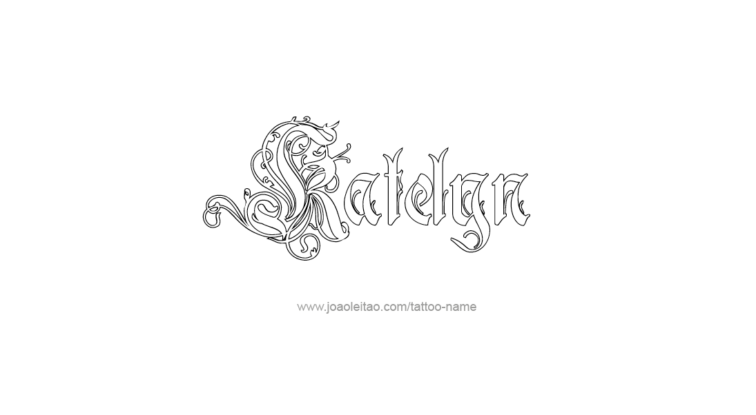 Tattoo Design Name Katelyn   