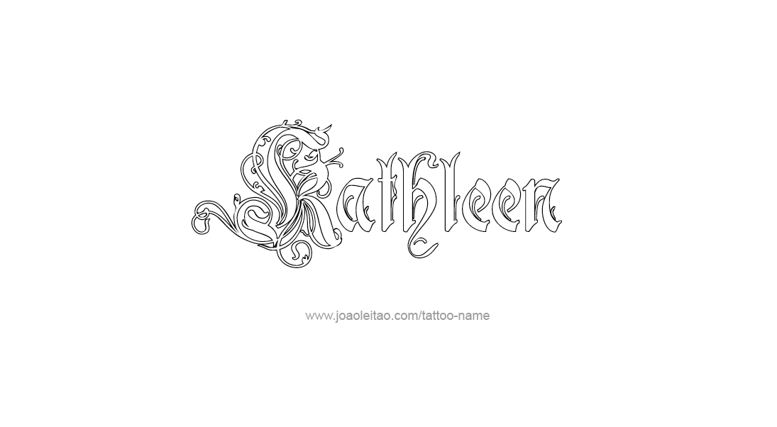 Tattoo Design Name Kathleen   