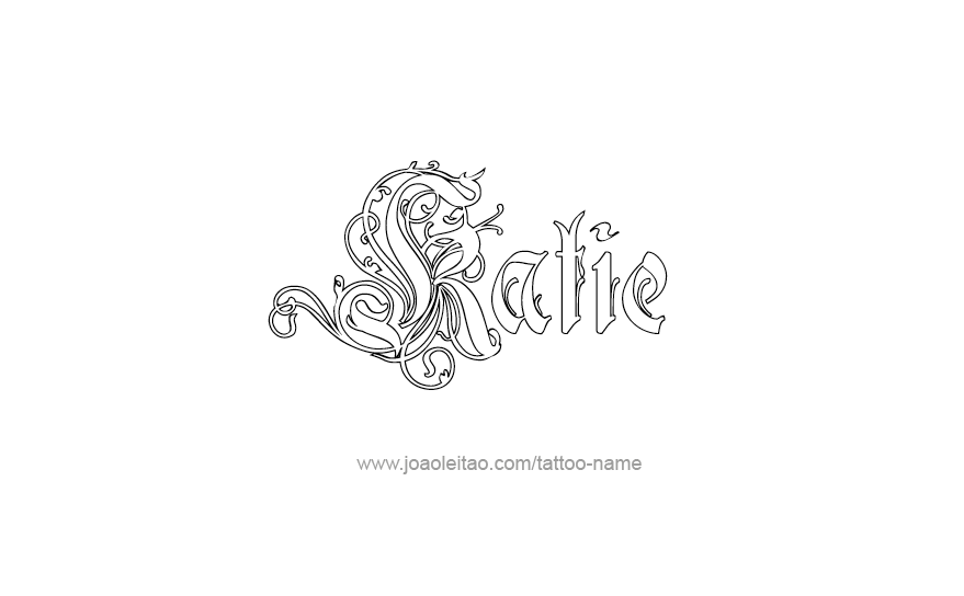 Tattoo Design Name Katie   