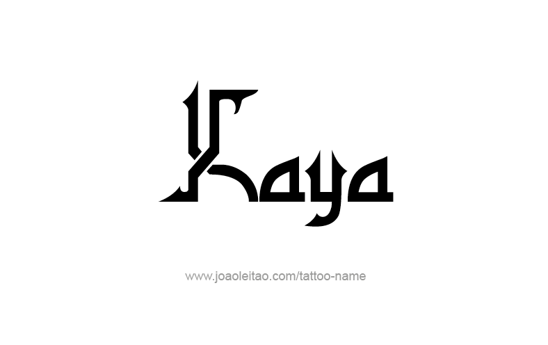 Tattoo Design Name Kaya   