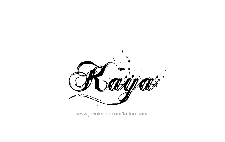 Kaya Name Tattoo Designs