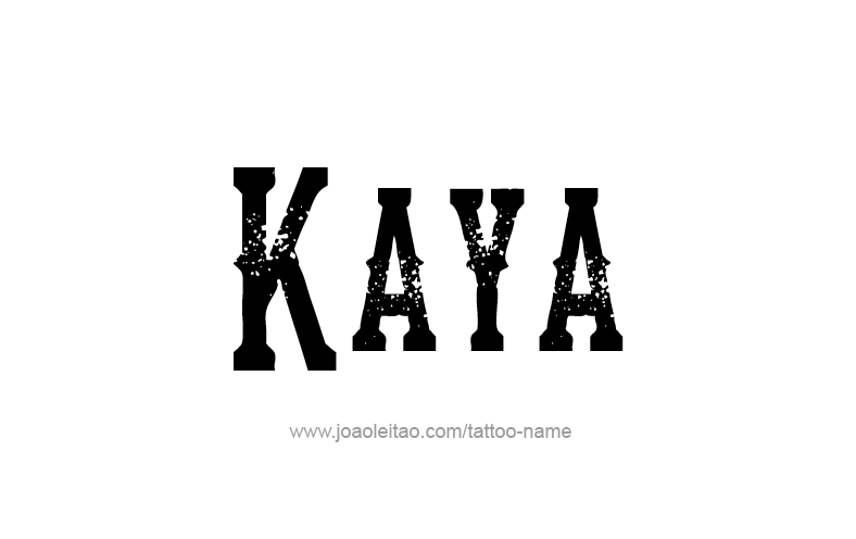 Tattoo Design Name Kaya   