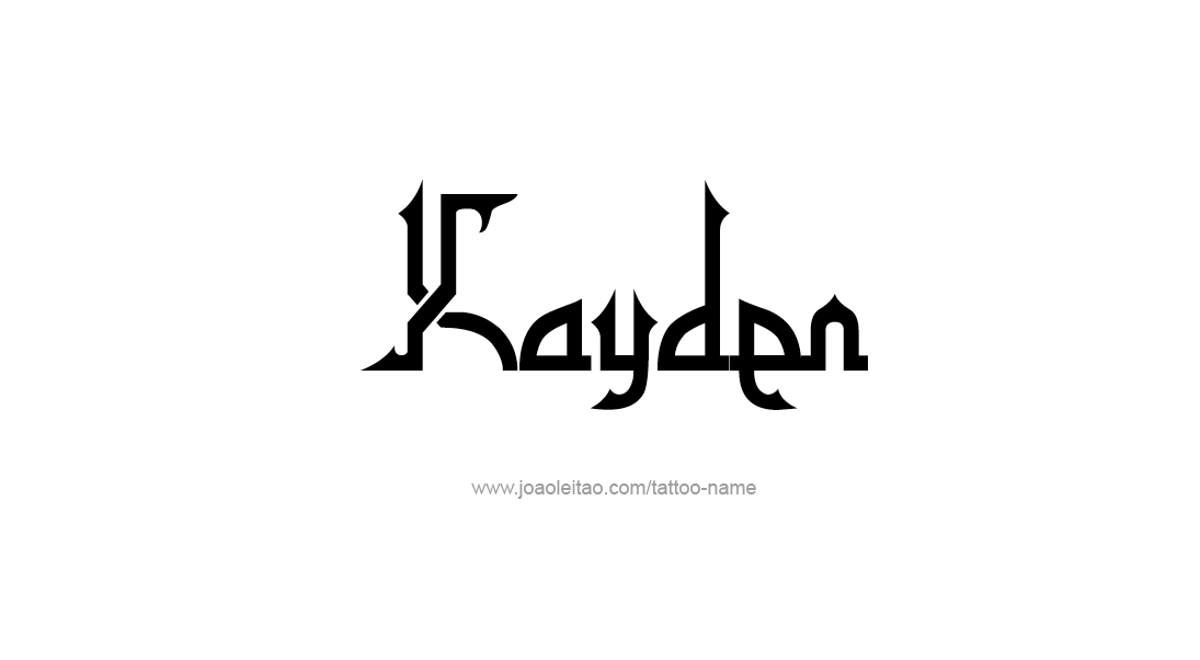 Tattoo Design Name Kayden   