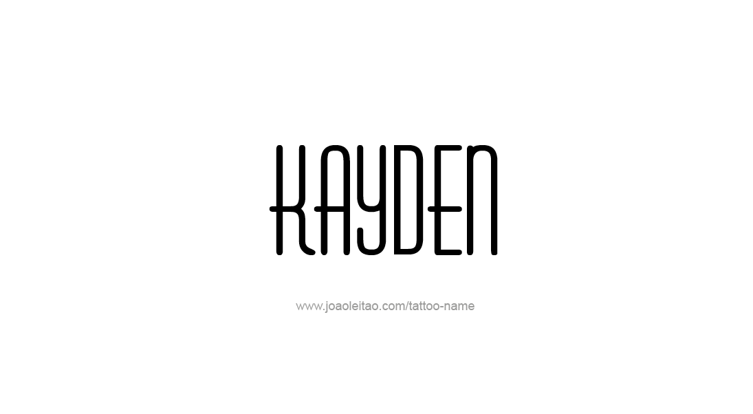 Tattoo Design Name Kayden   