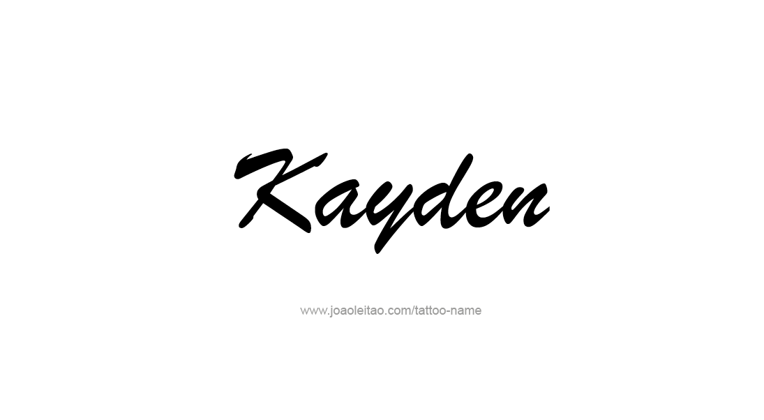 Tattoo Design Name Kayden   