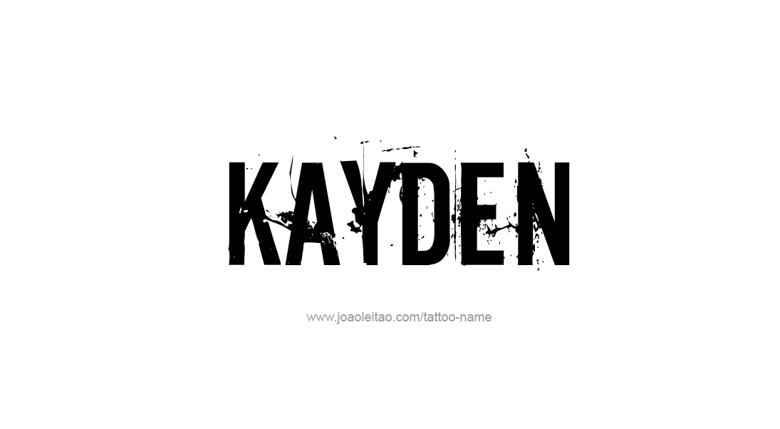 Tattoo Design Name Kayden   