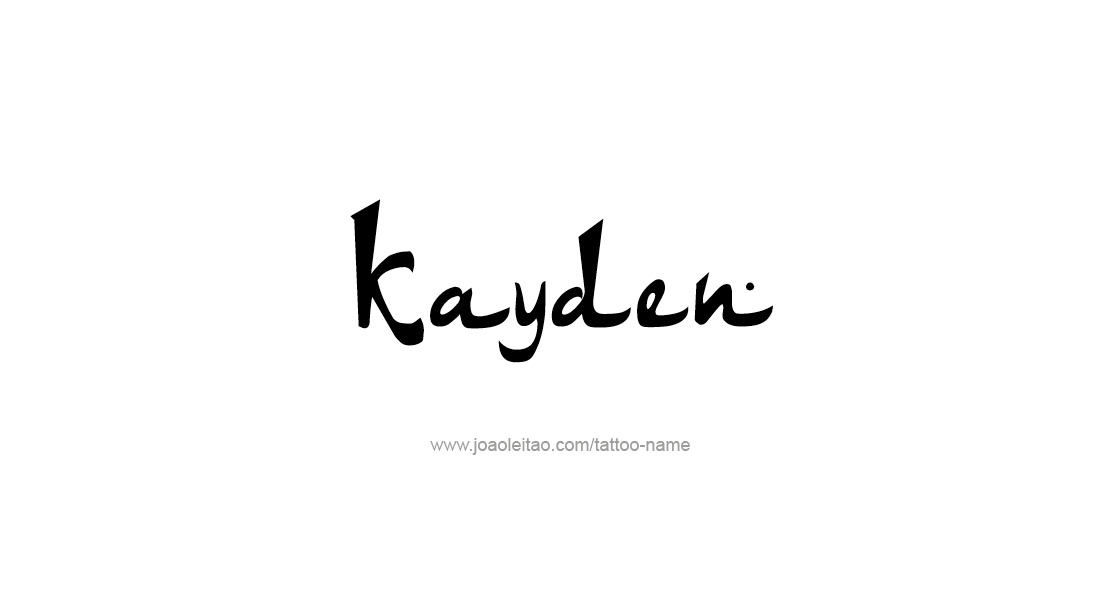 Tattoo Design Name Kayden   