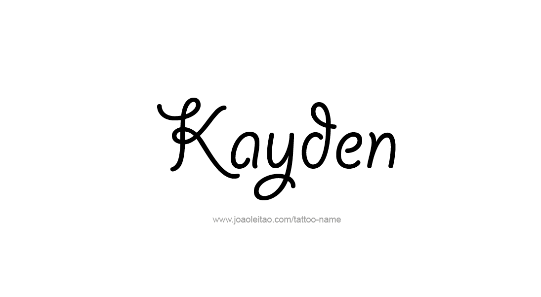 Tattoo Design Name Kayden   