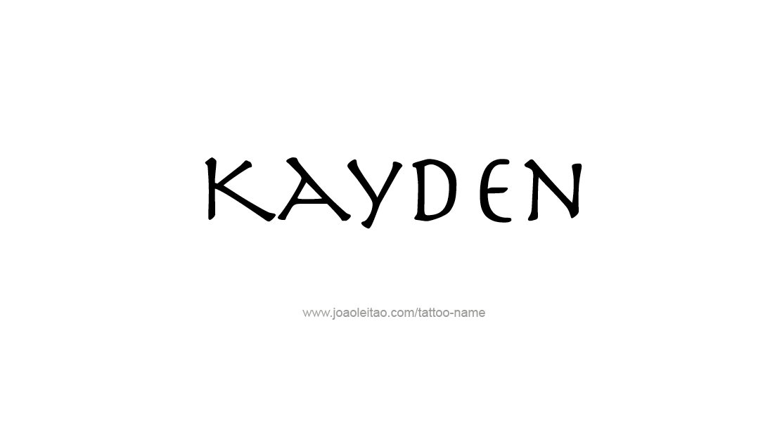 Tattoo Design Name Kayden   