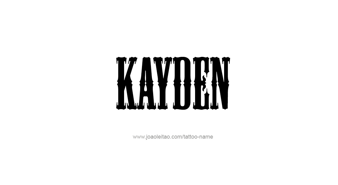 Tattoo Design Name Kayden   