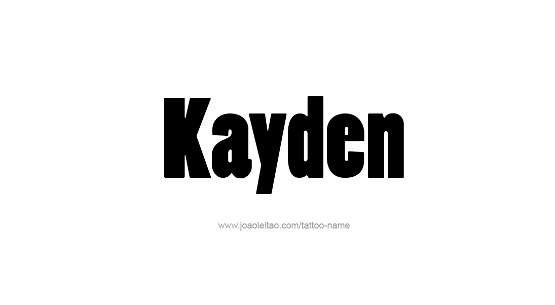 Tattoo Design Name Kayden   